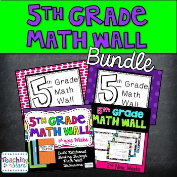 Preview of Math Wall 5th Grade Bundle