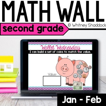 Preview of 2nd Grade Calendar Math Skills Review PowerPoint for January and February