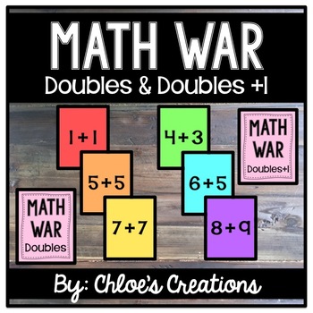 Preview of Math War Game: Doubles and Doubles Plus One Facts