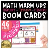 Math Warm Up February Boom Cards™ Digital Task Cards Dista