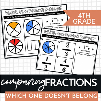 Preview of Math Warm Up Fraction Comparisons WODB