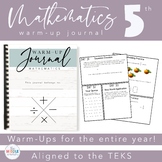 Math Warm-Up Journal for Entire School Year: 5th Grade