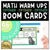 Math Warm Up September Boom Cards™ Digital Task Cards