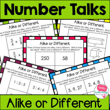 Preview of Number Talks Which One Doesn't Belong
