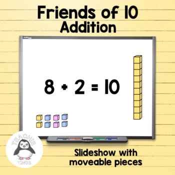 Preview of Math Warm-Up Slides Friends of 10 Addition