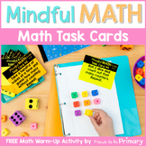 Math Warm Up Task Cards - K-2 Review Math Activities, Addi