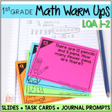 Math Task Cards • Math Warm Ups - 1.OA.A.1 and 1.OA.A.2