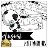 Math Warm Ups August - Differentiated for 2 levels!