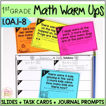 Preview of Math Task Cards • Math Warm Ups BUNDLE:  Operations & Algebraic Thinking