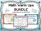 Math Warm Ups- BUNDLE- daily math practice and spiraling review