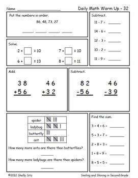 Math Warm-Ups Bundle by Shelly Sitz | TPT