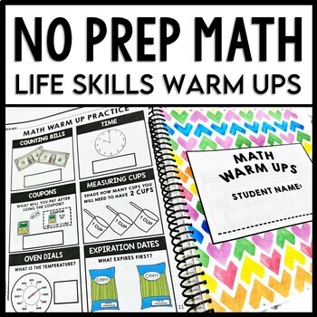 Preview of Math Warm Up - Life Skills - Daily Work - Bundle