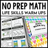 Math Warm Up - Life Skills - Daily Work - Bundle