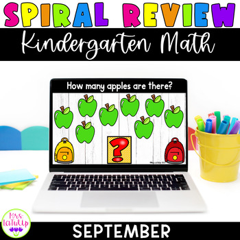 Preview of Math Warm Ups | September Kindergarten Math Review