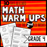 4th Grade Math Warm Ups - 2nd Six Weeks (TEKS based)