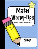 3rd Grade Math Warm-Ups Expressions unit 4