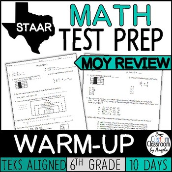 Preview of Math Warm-up: Middle of Year Review | Print & Digital