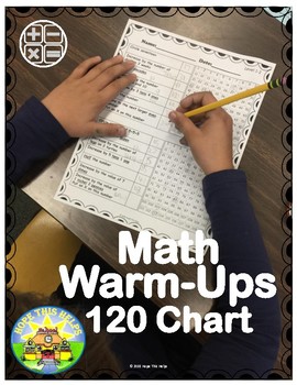 Preview of Math Warm-ups 120 Chart