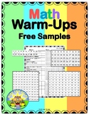 Math Warm-ups Free Samples