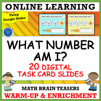 Preview of Math Warmup I  Brain Teaser Activity | Enrichment | What Number Am I? 