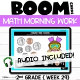 Math Warmups {morning work} Boom Cards™  2nd Grade Week 29