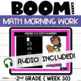 Math Warmups {morning work} Boom Cards™  2nd Grade Week 30