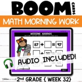 Math Warmups {morning work} Boom Cards™  2nd Grade Week 32