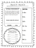 Math Weekly WS editable template