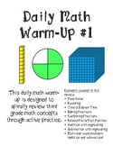 Daily Math Warm Up #1
