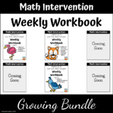 Math Weekly Workbook for SPED, RTI and Math Intervention- BUNDLE