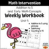 Math Weekly Workbook for SPED, RTI and Math Intervention- Unit 1