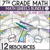 7th Grade Math Doodle Wheel Bundle for Interactive Math Notebooks