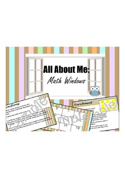 Preview of All About Me - Math Windows