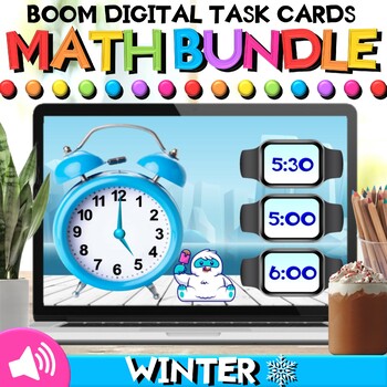 Preview of Math Winter Boom Cards™ Bundle for Preschool, Kindergarten, & 1st Grade