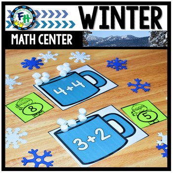 Preview of Math Winter Center: Hot Cocoa Addition