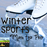 Math Test Prep Stations with Winter Sports Theme