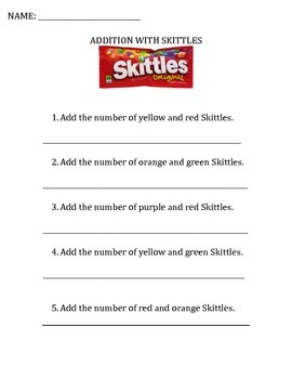 Math With Skittles by Just JJ | Teachers Pay Teachers