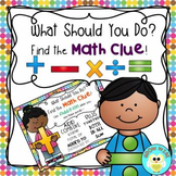 Math Word Clue Posters FREEBIE