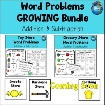 Preview of Math Word Problem Activities Bundle