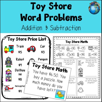 Preview of Math Word Problem Activities: Toy Shop