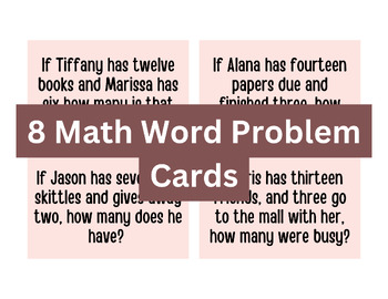 Preview of Math Word Problem Cards