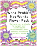 Math Word Problem Key Words (Flower Theme)