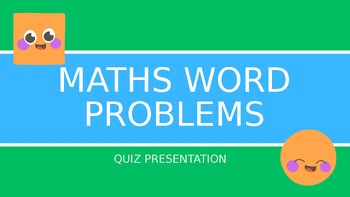 Preview of Math Word Problem Quiz Presentation: Engaging and Interactive