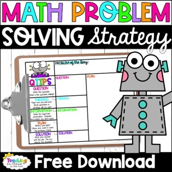 Preview of Math Problem Solving Strategy for Math Word Problems