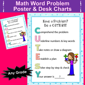 Word Problem Mnemonic Worksheets Teachers Pay Teachers