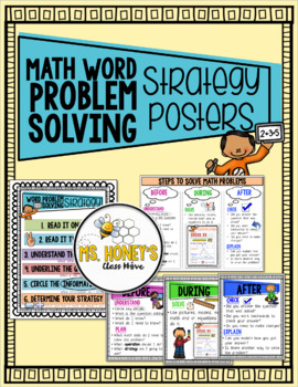 Preview of Math Word Problem Strategy Posters