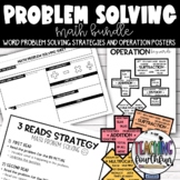 Math Word Problem Strategy, Template and Math Operation Posters