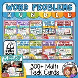 Word Problems Task Cards - 7 Sets Math Story Problems Bund