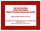 Math Word Problem Task Cards Division