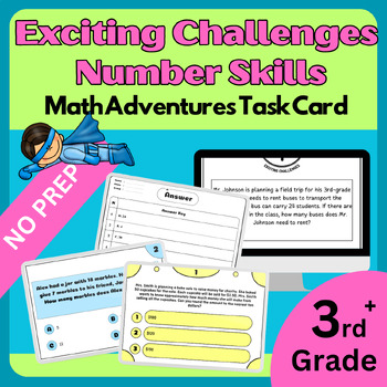Preview of Math Word Problem: Rounding, Addition, Subtraction&Multiplication 80 Task Cards